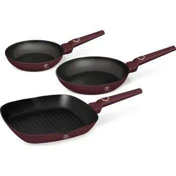 Nádobí BERLINGERHAUS Sada pánví s titanovým povrchem 3 ks Leonardo Collection BH-8049