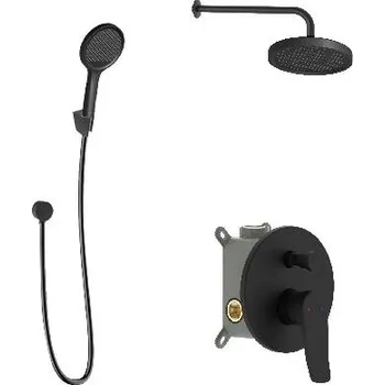 Sprchový set kielle Nefia - Sprchový set s baterií pod omítku, pro 2 spotřebiče, s příslušenstvím EcoSpare a tělesem, matná černá 20627SP134
