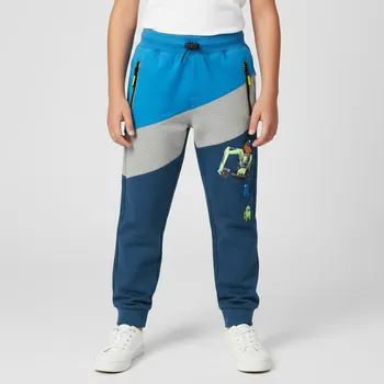 DĚTSKÉ TEPLÁKY S BAGREM Z BAVLNY NOVINKA Barva: Petrolejová, Velikost: 110