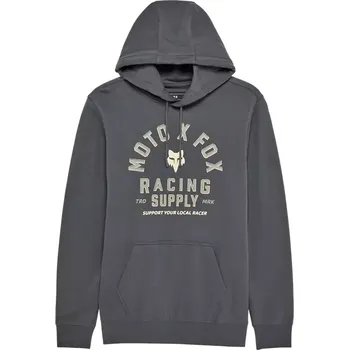 Pánské oblečení Fox Local Racer Pullover Hoodie dark shadow M