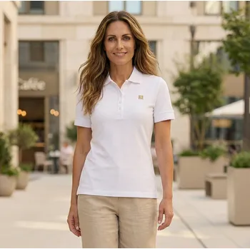 Dámské tričko Dámské triko s límečkem ALTISPORT CARRYOVER ALW065210 BÍLÁ XXXL