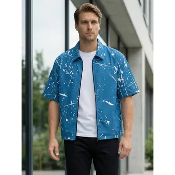 Pánská košile Pánská košile premium ALTISPORT VOJ/ALM034KOS01 PETROLEJOVÁ XXL