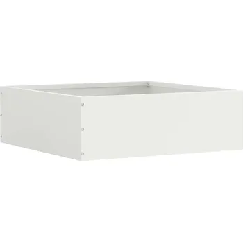 Plotovka vidaXL Okraj trávníku Bílá 40 x 40 x 13 cm Ocel [874704]