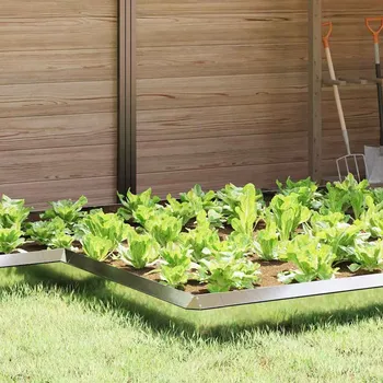 Plotovka vidaXL Plaňka na šneky 4 pcs Stříbrná 13,5 x 13,5 x 25 cm [874870]