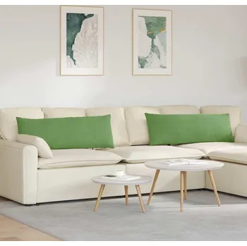 Polštář vidaXL Pohovkové polštáře 2 pcs Světle zelená 120 x 40 cm [42013802]