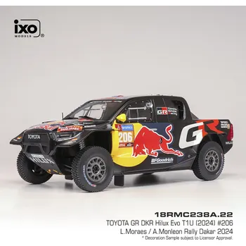 autíčko Toyota GR DKR Hilux EVO T1U - Rally Dakar 2024 #206 Moraes - Monleon 1:18 IXO