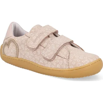 Barefoot dětské tenisky Develab - Low Cut Shoe 2Velcro Old pink fantasy růžové Velikost: 28