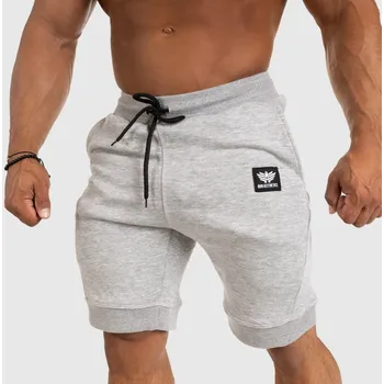 Pánské kraťasy Pánské teplákové kraťasy Iron Aesthetics Badge, světle šedé : Barva - Šedá, Velikost - M