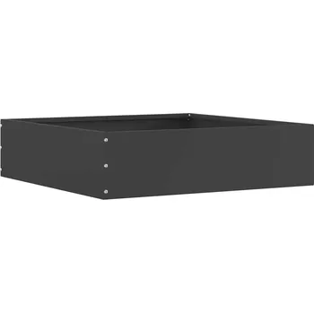 Plotovka vidaXL Okraj trávníku Černá 50 x 50 x 13 cm Ocel [874716]