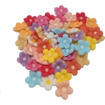 Jedlá dekorace na dort Cukrové zdobení Květ jabloň mix barev 50 ks