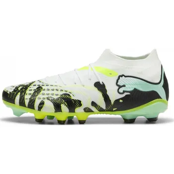 Fotbal PUMA FUTURE 9 MATCH CREATIVITY FG/AG KOPAČKY PÁNSKÉ - Bílá, Neon žlutá - velikost 11 uk