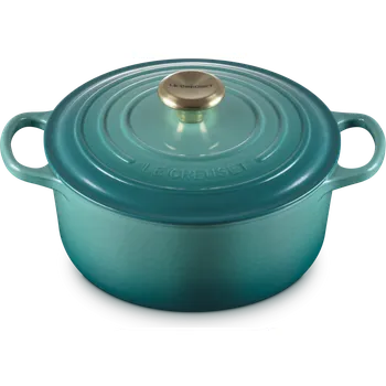 Pánev Le Creuset, Pekáč Signature 24 cm, barva bleu riviera - Formadore