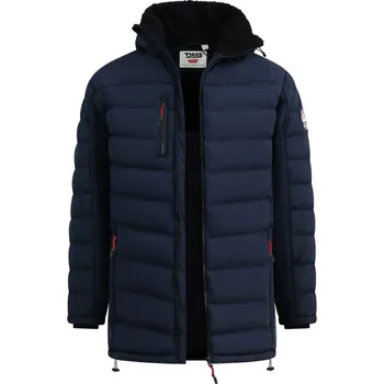 D555 bunda pánská WORKINGTON, odnímací kapuce, nadměrné velikosti 4XL tmavě modrá