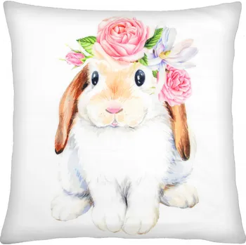 Polštář Velikonoční polštář WHITE RABBIT 40x40 cm Varianta: Povlak na polštář, 40x40 cm