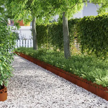 Plotovka vidaXL Obrubníky trávníku 20 pcs Rezavá 103 x 0,05 x 22 cm [874826]