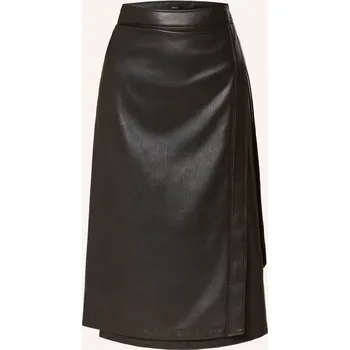 Dámská sukně Boss Dámská Zavinovací Sukně Vinny V Koženém Vzhledu, černá, 36