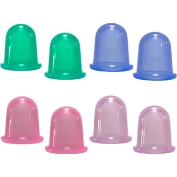 Baňkování Silikonová masážní baňka BAREVNÁ SADA - 36 mm - sada 8 ks