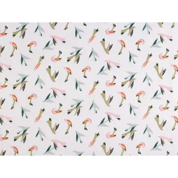 Bavlněná látka / plátno ptáček, barva 3 krémová nejsvět.