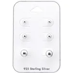 Atreya Sada stříbrných puzetových náušnic BALLS