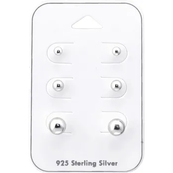 Souprava šperků Atreya Sada stříbrných puzetových náušnic BALLS