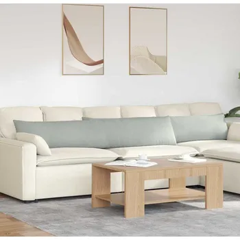 Polštář vidaXL Pohovkové polštáře 2 pcs Světle šedá 200 x 40 cm [42013885]