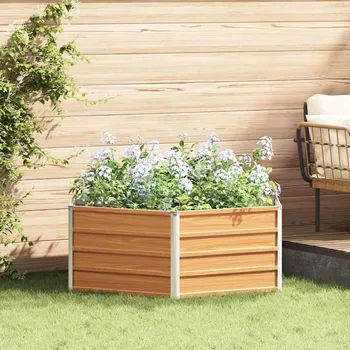 Vyvýšený záhon vidaXL Vyvýšený zahradní záhon Vzhled dřeva 129 x 129 x 45 cm [42017321]