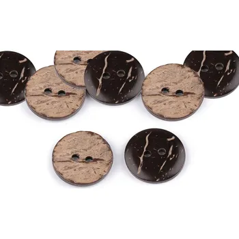 Knoflík Knoflík kokos oboustranný velikost 24", 28", 32", 36", 40", 48", malé, 2 (28") přírodní stř.