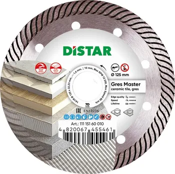 Řezný kotouč Kotouč řezný diamantový Distar GRES MASTER 125 mm