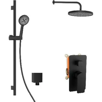 Sprchový set kielle Vega - Sprchový set s baterií pod omítku, pro 2 spotřebiče, s příslušenstvím EcoSpare a tělesem, matná černá 20618SP54