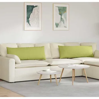 Polštář vidaXL Pohovkové polštáře 2 pcs Světlá zelená 120 x 40 cm textil [42013792]