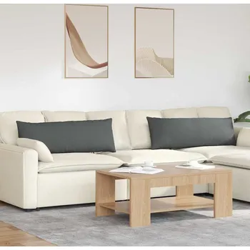 Polštář vidaXL Pohovkové polštáře 2 pcs Tmavě šedá 120 x 40 cm textil [42013783]