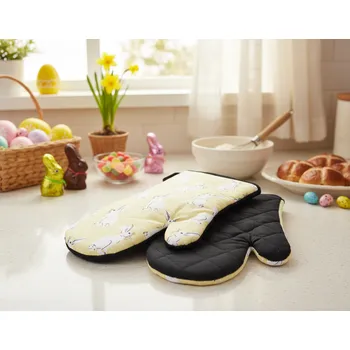 Chňapka Kuchyňské bavlněné rukavice - chňapky WHITE RABBIT 100% bavlna 19x30 cm Balení 2 kusy - levá a pravá rukavice.