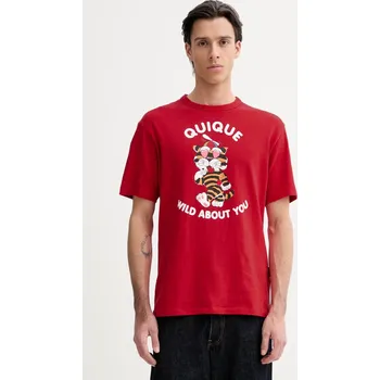 Bavlněné tričko Kenzo FG55TS2124SK červená 33X, vel. M