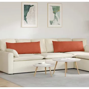 Polštář vidaXL Pohovkové polštáře 2 pcs Červená oranžová 120 x 40 cm [42013824]