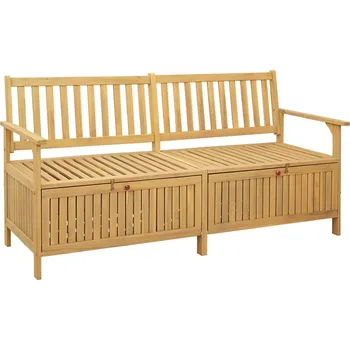 Zahradní lavice vidaXL Úložná lavice s úložištěm se dveřmi Masivní akácie [42026799]