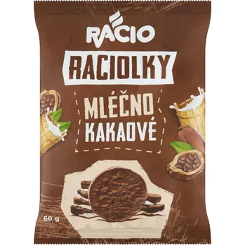 Trvanlivě pečivo RACIO Raciolky mléčnokakaové (14 ks), cena za kus 20.9 Kč