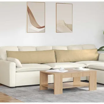 Polštář vidaXL Pohovkové polštáře 2 pcs Šedozelená 145 x 40 cm Žebrovaná látka [42013864]