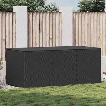 Zahradní úložný box vidaXL Zahradní úložný box polyratan 180 x 90 x 70 cm [46478] Barva: Černá