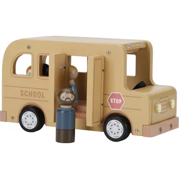 autíčko Little Dutch Školní autobus s figurkami dřevěný