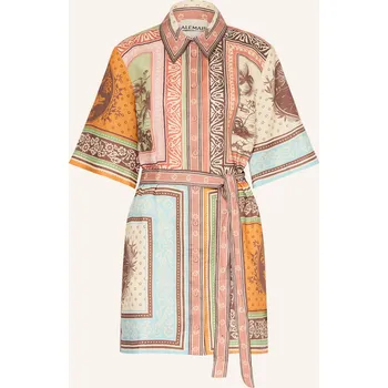 Dámské šaty Alémais Dámské Lněné Šaty Alberta, tmavě hnědá / béžová /...