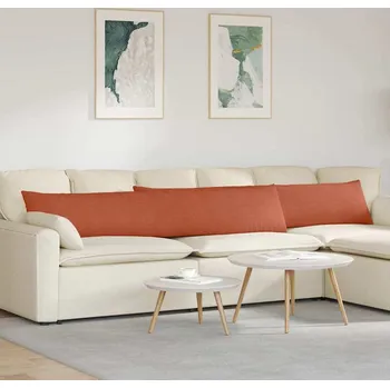 Polštář vidaXL Pohovkové polštáře 2 pcs Červená oranžová 200 x 40 cm [42013910]