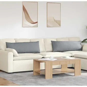 Polštář vidaXL Pohovkové polštáře 2 pcs Světle šedá 120 x 40 cm textil [42013782]