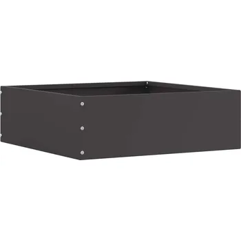Plotovka vidaXL Okraj trávníku Černá 40 x 40 x 13 cm Ocel [874702]