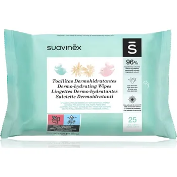 Hygienický ubrousek Suavinex Baby Dermo-hydrating Wipes vlhčené ubrousky na obličej a tělo 25 ks