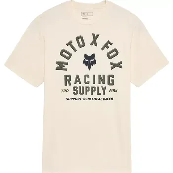 Pánské oblečení Fox Local Racer Premium Tee off white L
