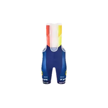 Sport Trek pánské závodní cyklistické kraťasy s laclem replika týmu Santini Lidl-Trek, tmavě modrá/žlutá - L