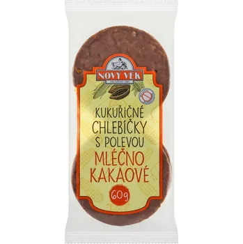 Pečivo Nový Věk chlebíčky kukuřičné mléčnokakaové (20 ks), cena za kus 15.9 Kč