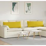 vidaXL Pohovkové polštáře 2 pcs Žlutá 120 x 40 cm Žebrovaná látka [42013806]