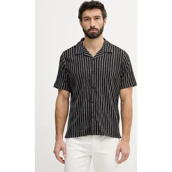 Pánská košile Guess košile mužská M6GP30.K3190 černá 99X, vel. XL