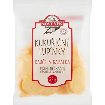 Pečivo Nový Věk kukuřičné lupínky rajče a bazalka (15 ks), cena za kus 21.9 Kč